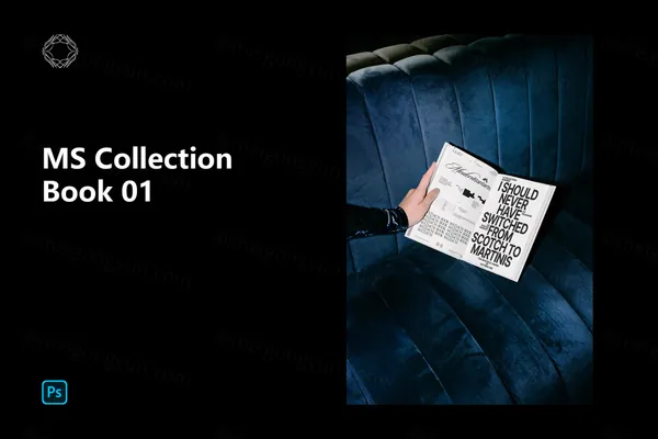 高端实拍无CG手持书籍封面设计贴图展示样机模板 Book 01