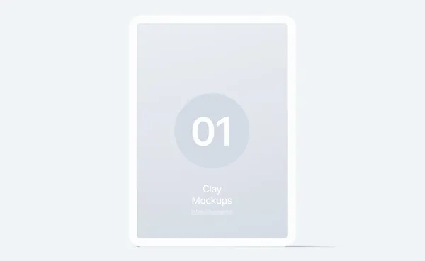 极简主义苹果平板电脑正视角网页APP设计UI贴图展示样机模板 iPad Clay Mockups-2