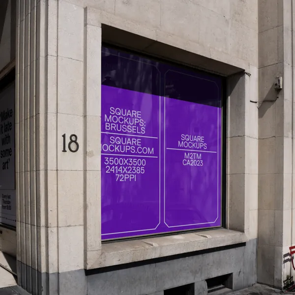 户外高清实拍无CG店铺橱窗广告牌海报设计提案展示样机模板 WINDOWFRONT Mockup-2