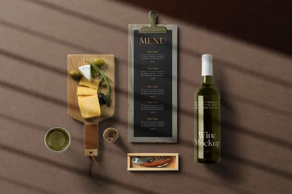 高端葡萄酒红酒香槟品牌包装设计贴图场景展示样机模板 Wine Mockup - Scene Creator-5