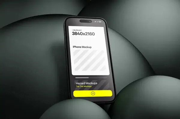 高质量极简主义抽象场景展示App设计UI贴图样机模板 iPhone Mockup-3