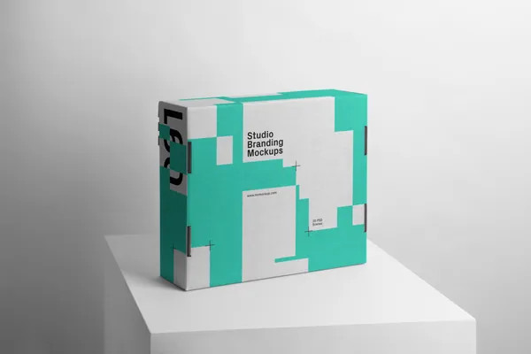 高质量包装盒纸盒工作室品牌VI设计提案贴图展示样机模板 Studio Branding Mockups-2