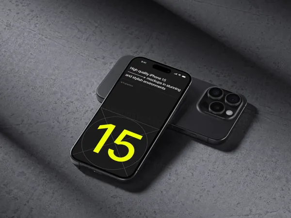 最新iPhone 15时尚潮流创意场景贴图展示样机模板素材 iPhone 15 Pro Mockup-13