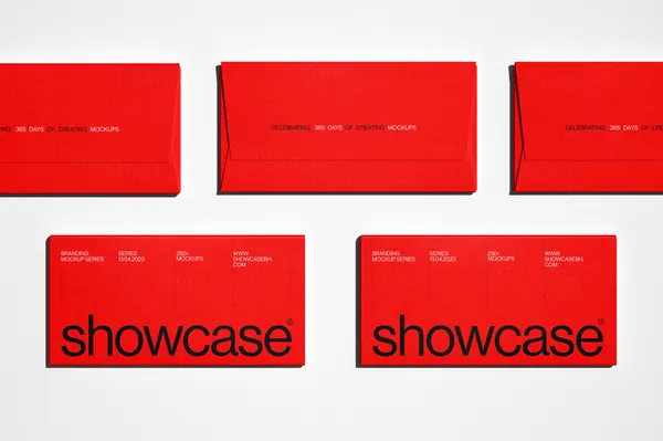 高质量极简主义信封邀请函企业品牌VI设计提案贴图展示样机模板素材 Branding Mockup-1