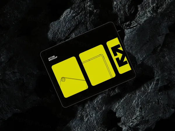 高质量3D渲染抽象场景苹果平板电脑Web网页设计贴图展示PSD样机模板素材 iPad Mockups-11