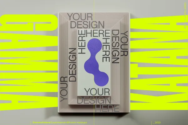 高质量科幻光影透明有机玻璃抽象海报设计作品展示效果PSD样机模板-16