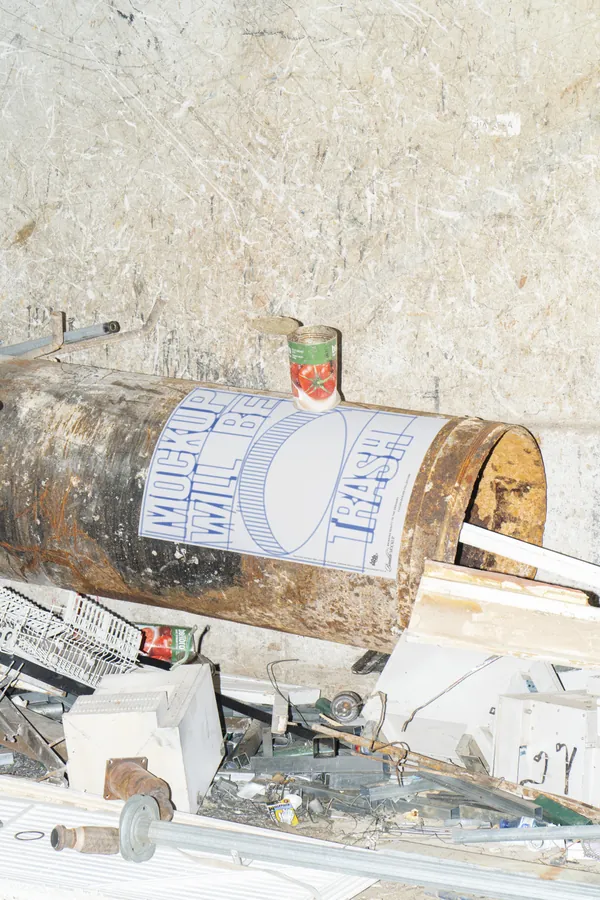 末日废土风废弃杂乱垃圾场景海报传单招贴设计贴图展示样机模板 Poster Mockup-11