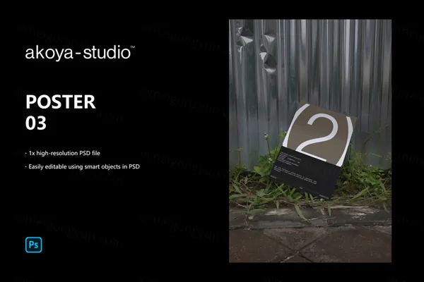 高质量户外实拍无CG场景宣传单海报设计提案贴图展示样机模板 POSTER MOCKUP-1