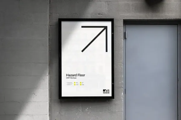 户外都市街头门口广告牌海报设计提案贴图展示样机模板 Urban Banner Mockup