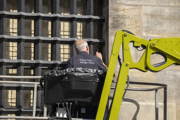 户外工地工人工服建筑公司企业服装品牌设计VI提案展示样机模板 Construction Mockup-2