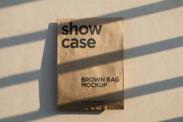 高质量牛皮纸食品外卖包装设计贴图展示样机模板素材 Brown Bag Mockup-1