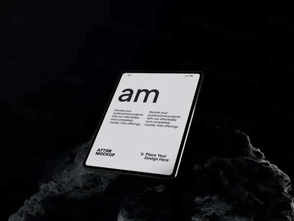 高质量3D渲染抽象场景苹果平板电脑Web网页设计贴图展示PSD样机模板素材 iPad Mockups-16