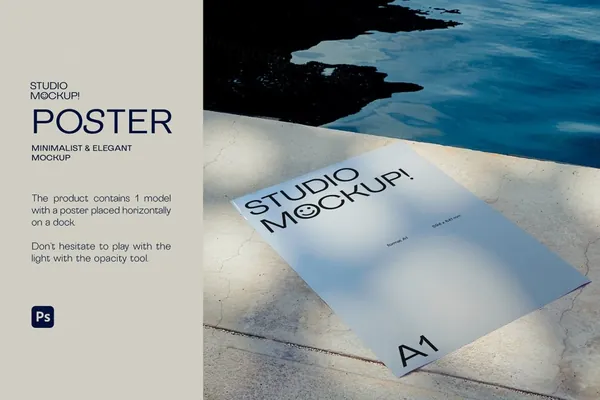 极简主义优雅宣传单广告海报设计贴图展示样机模板素材 MINIMALIST POSTER MOCKUP-11