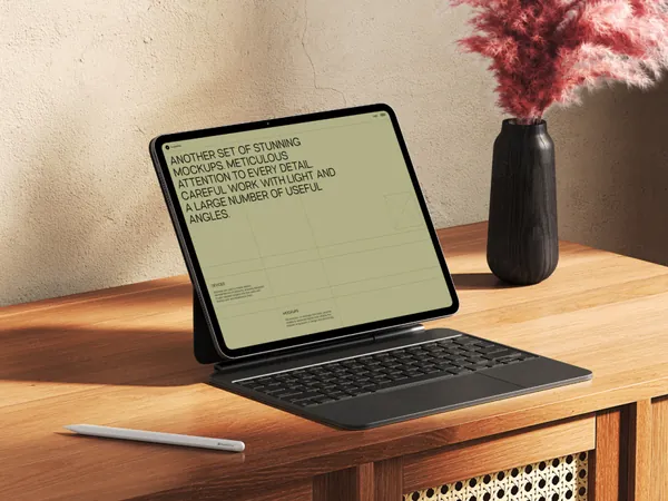 高质量北欧高雅家具装饰酒店陈设App品牌UI设计贴图展示样机PSD模板-7