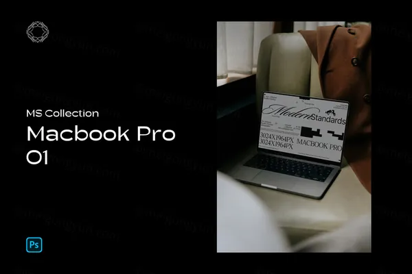 高端室内实拍无CG温馨沙发上的笔记本场景Web设计贴图展示样机模板 MS Macbook Pro 01