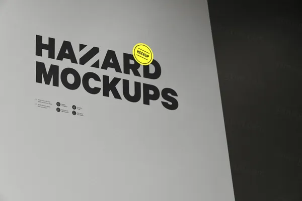 高端墙壁指示品牌导视系统设计贴图展示样机模板 Signage Mockup