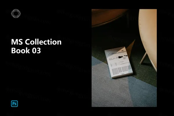 高端室内实拍无CG书籍封面设计贴图展示样机模板 Book 03