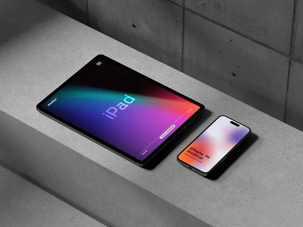 高质量CG建模工业冷淡风苹果平板电脑场景展示UI贴图样机模板素材 Apple iPad Mockup-1