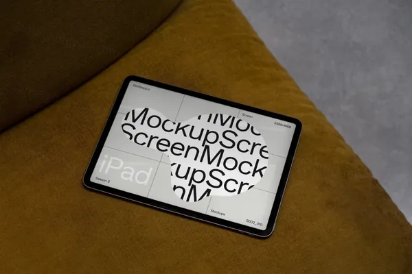 高级阴影苹果iPad平板网页APP设计贴图UI提案展示样机模板 S002-010