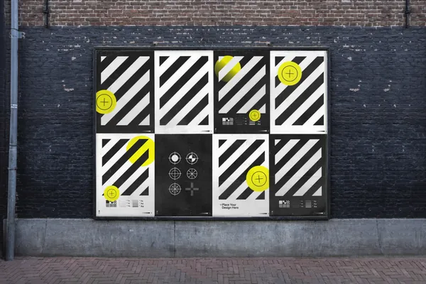 潮流户外都市街头广告牌海报设计提案贴图展示样机模板 Urban Poster Mockup-10