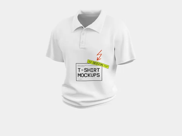 高质量男士圆领POLO衫T恤极简场景服装品牌设计贴图展示样机模板 T-Shirt Mockups