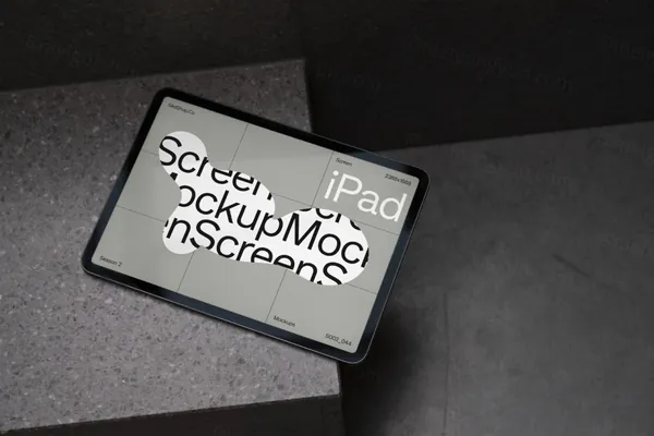 高质量苹果iPad平板网页APP设计贴图UI提案展示样机模板 S002-044