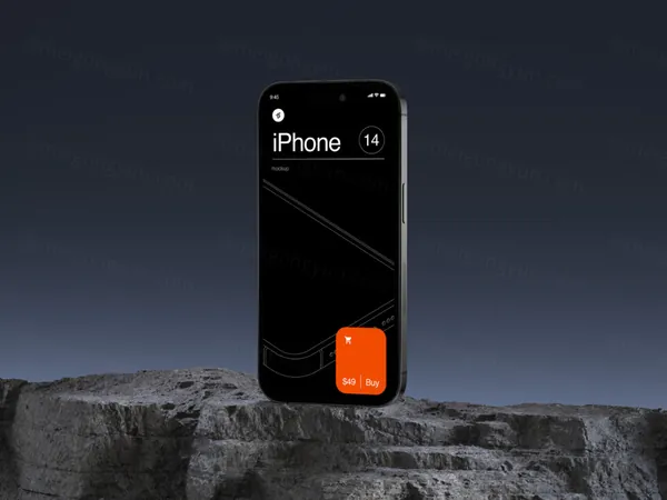 高质量苹果手机创意场景APP设计UI贴图展示样机模板 F - iPhone 14 Pro Max Mockups-11