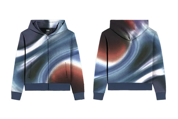 街头潮牌连帽衫卫衣服装设计贴图展示样机模板 Zip Hoodie PSD Mockup-2