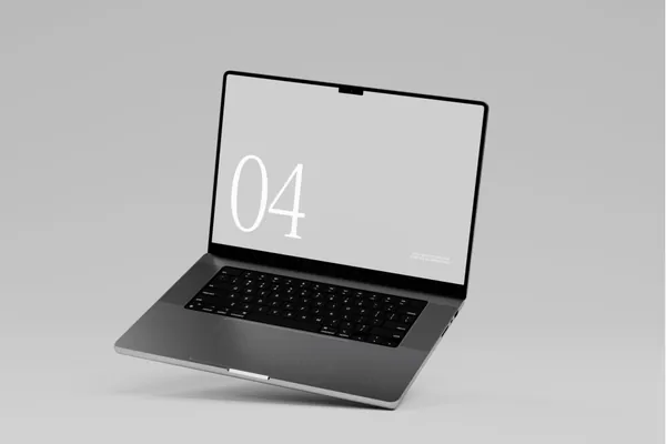 极简创意场景苹果笔记本网页设计展示样机模板素材 Magnetic MacBook Pro 16 Mockups-3