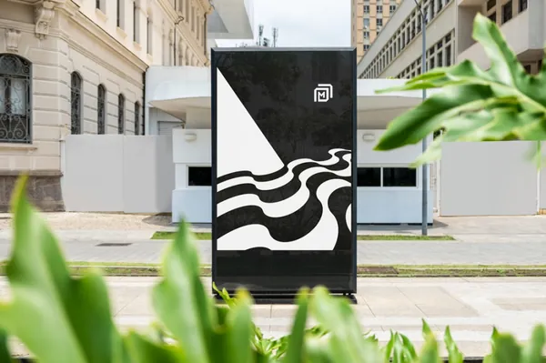 高质量城市街道摄影路边灯箱广告牌海报设计提案展示样机模板 BRA-RJ001-2