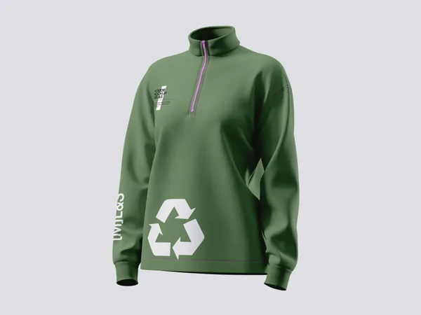 高质量长袖卫衣运动装服装设计立体镂空展示样机模板 Hoodie and Sweatshirt Mockup-4