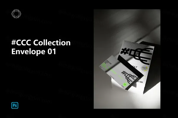 高端室内实拍无CG信封明信片品牌VI设计贴图展示样机模板