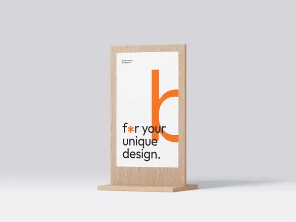 高质量极简主义木质展架海报设计提案贴图展示样机模板 Boards Mockups-2