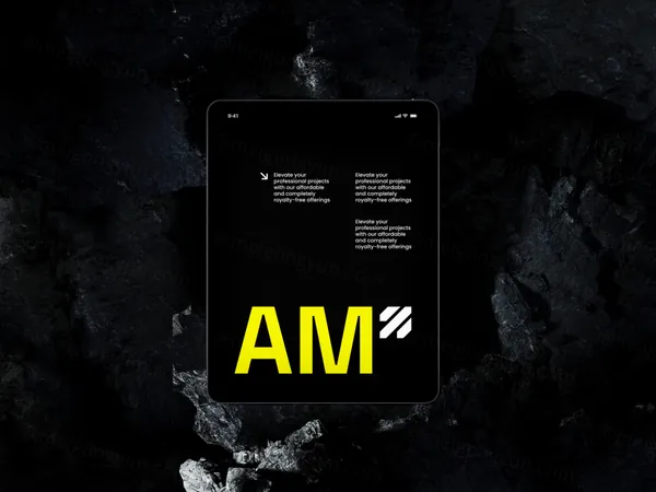 高质量3D渲染抽象场景苹果平板电脑Web网页设计贴图展示PSD样机模板素材 iPad Mockups-6