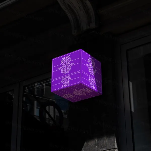 户外高清实拍无CG门店招牌灯箱广告牌海报设计提案展示样机模板 SHOP SIGN Mockup-2