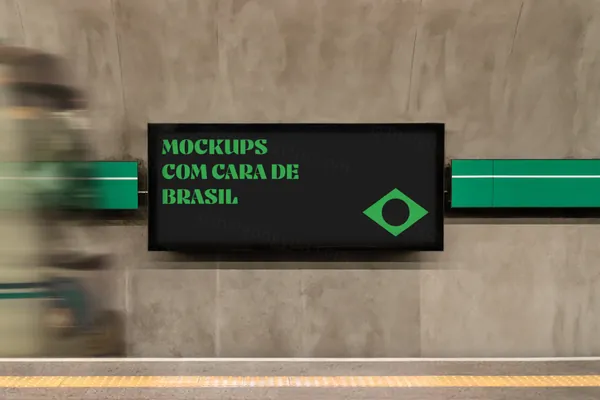 高质量户外摄影都市地下车站地铁站过道广告牌海报设计贴图展示样机模板 Poster Mockup-3