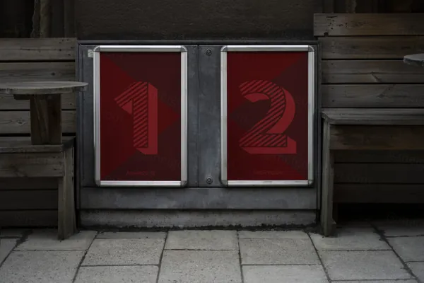 站台广告牌海报设计展示样机模板 A22-12