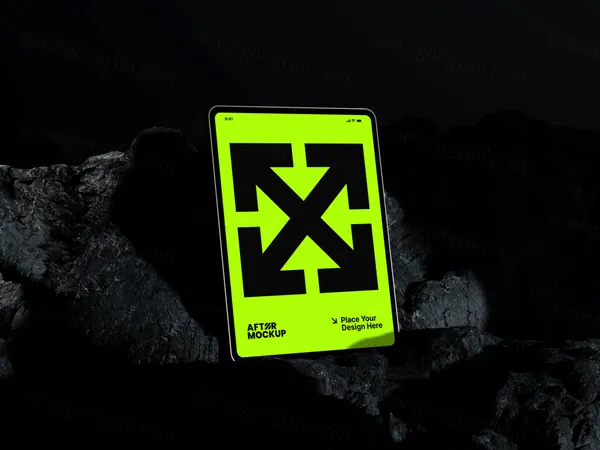 高质量3D渲染抽象场景苹果平板电脑Web网页设计贴图展示PSD样机模板素材 iPad Mockups-1