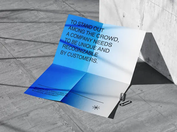 极简主义单页品牌设计提案贴图展示样机模板素材 Qubus: Brutal Stationery Mockups-2