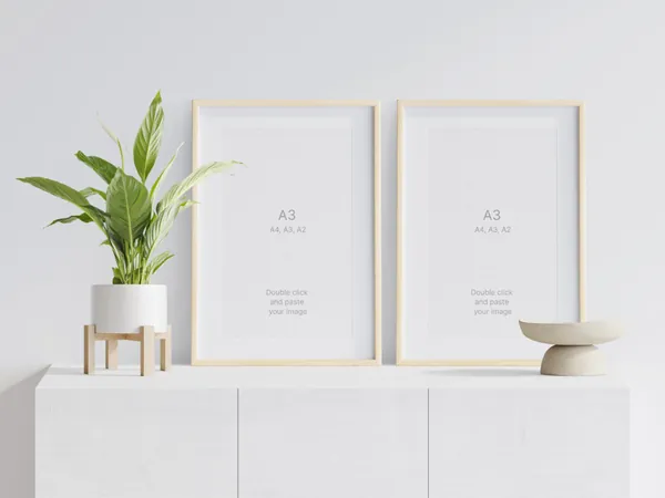 北欧极简艺术画框相框场景贴图展示样机模板素材 Frames Scene Creator-17