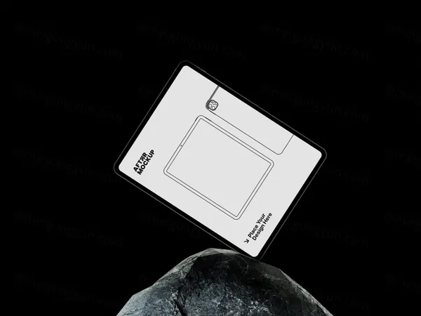 高质量3D渲染抽象场景苹果平板电脑Web网页设计贴图展示PSD样机模板素材 iPad Mockups-14