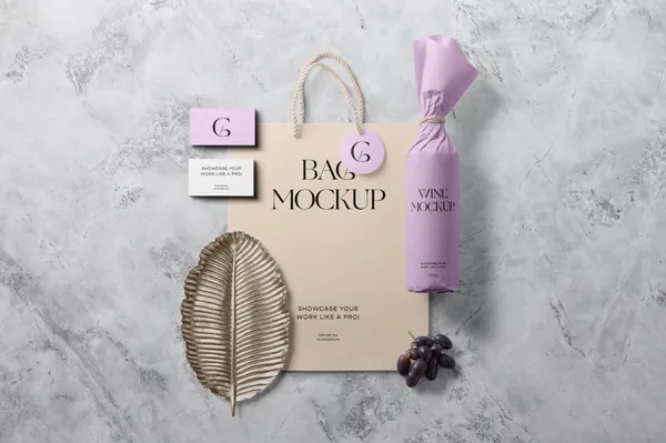 高端葡萄酒红酒香槟品牌包装设计贴图场景展示样机模板 Wine Mockup - Scene Creator-1