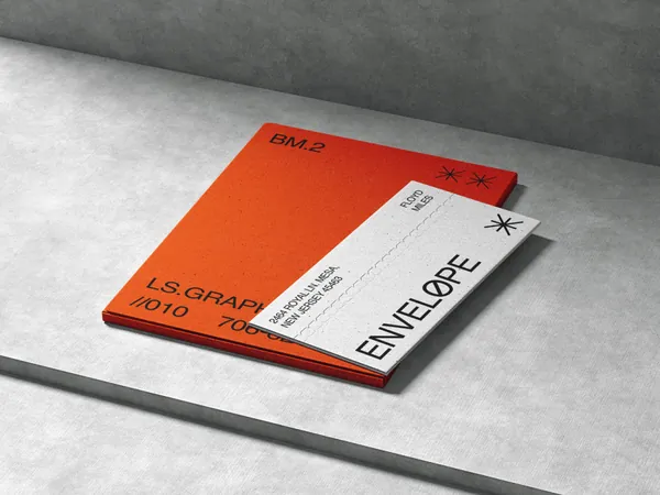 高质量文件夹信封品牌设计提案贴图展示样机模板 Kander Branding Mockups