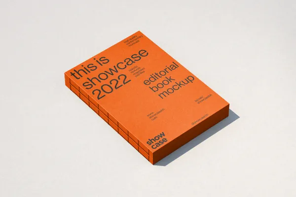 高质量精装书籍杂志画册封面封套文件夹设计贴图展示样机模板 Book Folder Mockup-6