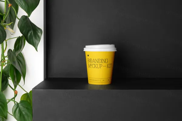 高端一次性纸杯咖啡杯外卖包装品牌VI设计提案贴图展示样机模板 Branding Mockups