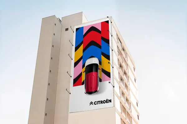 高质量户外摄影城市街头高楼墙体巨幅广告海报设计贴图展示样机模板 Poster Mockup