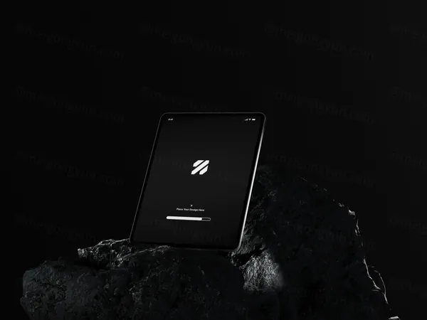 高质量3D渲染抽象场景苹果平板电脑Web网页设计贴图展示PSD样机模板素材 iPad Mockups-5