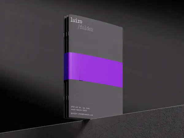 画册宣传册杂志工业风地产建筑企业品牌设计VI提案贴图展示样机模板-1