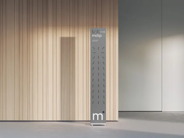 高质量商场商店路牌指示牌易拉宝广告展示牌设计提案贴图展示样机模板 Boards Mockups