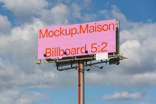 高质量无CG实拍户外高炮广告牌海报设计贴图展示样机模板素材 Billboard Mockup-4
